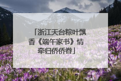 浙江天台粽叶飘香《端午家书》情牵归侨侨眷