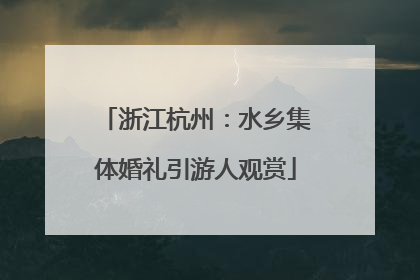 浙江杭州：水乡集体婚礼引游人观赏