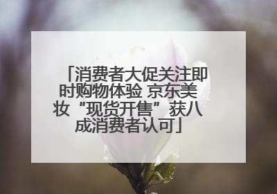 消费者大促关注即时购物体验 京东美妆“现货开售”获八成消费者认可