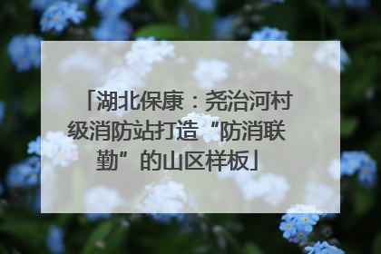 湖北保康：尧治河村级消防站打造“防消联勤”的山区样板