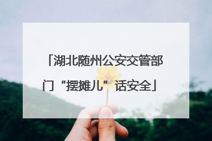湖北随州公安交管部门“摆摊儿”话安全