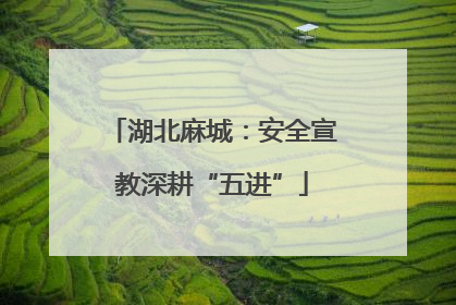 湖北麻城：安全宣教深耕“五进”