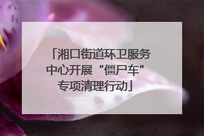 湘口街道环卫服务中心开展“僵尸车”专项清理行动