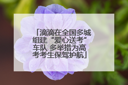 滴滴在全国多城组建“爱心送考”车队 多举措为高考考生保驾护航