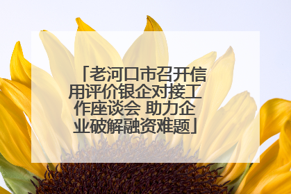 老河口市召开信用评价银企对接工作座谈会 助力企业破解融资难题