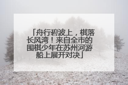 舟行碧波上，棋落长风湾！来自全市的围棋少年在苏州河游船上展开对决