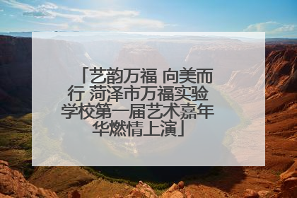 艺韵万福 向美而行 菏泽市万福实验学校第一届艺术嘉年华燃情上演