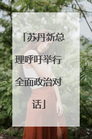苏丹新总理呼吁举行全面政治对话