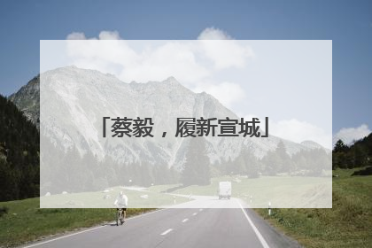 蔡毅，履新宣城