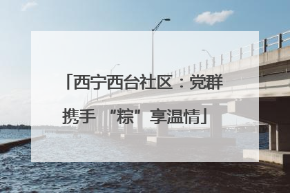 西宁西台社区：党群携手 “粽”享温情