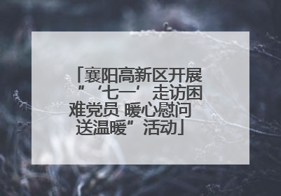 襄阳高新区开展“‘七一’走访困难党员 暖心慰问送温暖”活动