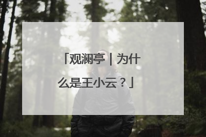 观澜亭｜为什么是王小云？