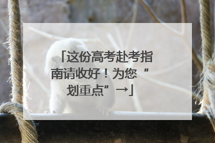这份高考赴考指南请收好！为您“划重点”→