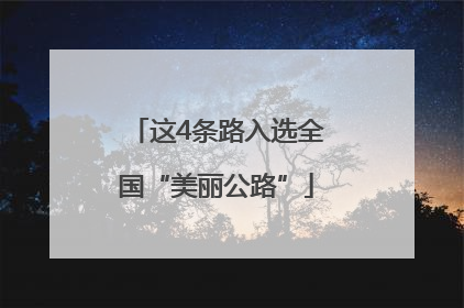 这4条路入选全国“美丽公路”