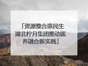 资源整合惠民生 湖北柠月集团推动医养融合新实践