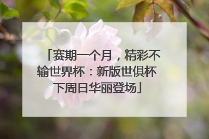 赛期一个月，精彩不输世界杯：新版世俱杯下周日华丽登场