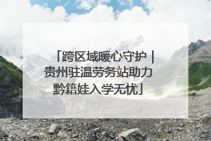 跨区域暖心守护｜贵州驻温劳务站助力黔籍娃入学无忧