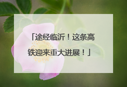 途经临沂！这条高铁迎来重大进展！
