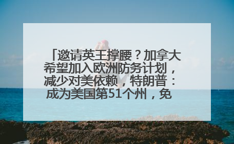邀请英王撑腰？加拿大希望加入欧洲防务计划，减少对美依赖，特朗普：成为美国第51个州，免费用“金穹”