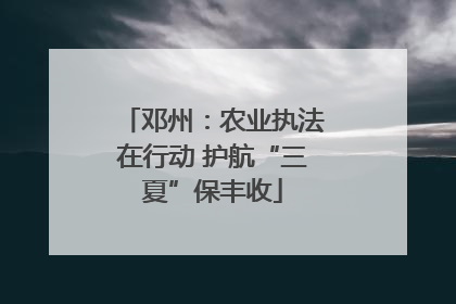 邓州：农业执法在行动 护航“三夏”保丰收