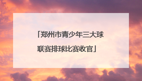 郑州市青少年三大球联赛排球比赛收官