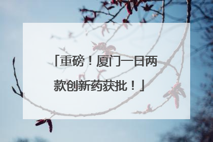 重磅！厦门一日两款创新药获批！