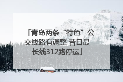 青岛两条“特色”公交线路有调整 昔日最长线312路停运