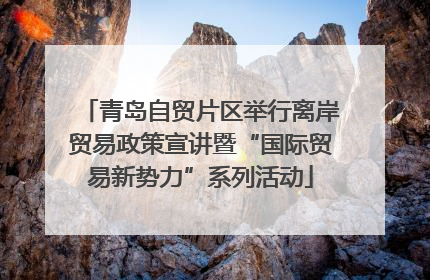 青岛自贸片区举行离岸贸易政策宣讲暨“国际贸易新势力”系列活动