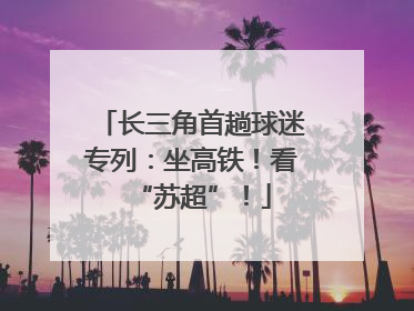 长三角首趟球迷专列：坐高铁！看“苏超”！