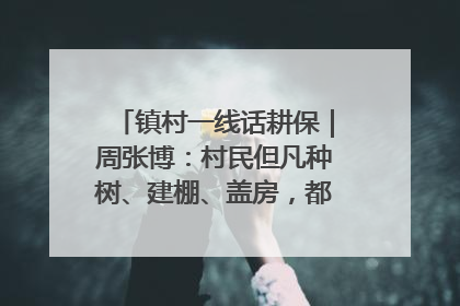 镇村一线话耕保｜周张博：村民但凡种树、建棚、盖房，都要向街道报批