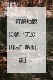 降解地膜绘就“无废田园”新图景