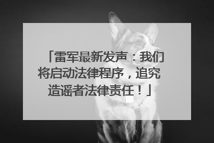 雷军最新发声：我们将启动法律程序，追究造谣者法律责任！