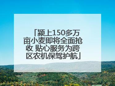 颍上150多万亩小麦即将全面抢收 贴心服务为跨区农机保驾护航
