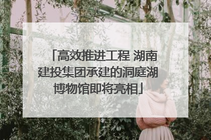 高效推进工程 湖南建投集团承建的洞庭湖博物馆即将亮相