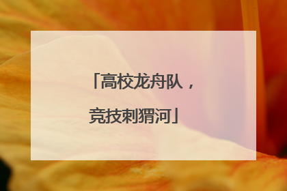 高校龙舟队，竞技刺猬河