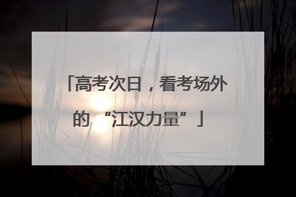 高考次日，看考场外的 “江汉力量”