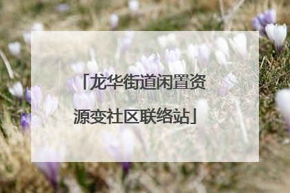 龙华街道闲置资源变社区联络站