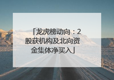 龙虎榜动向：2股获机构及北向资金集体净买入