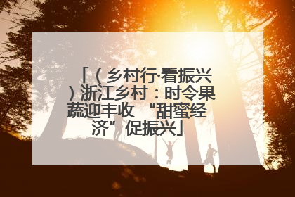 （乡村行·看振兴）浙江乡村：时令果蔬迎丰收 “甜蜜经济”促振兴