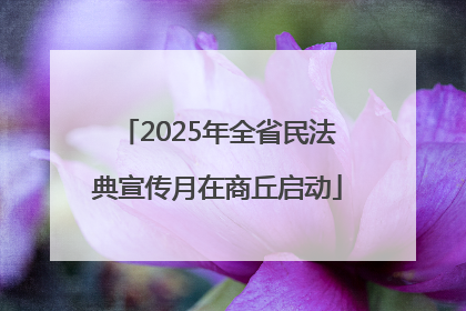2025年全省民法典宣传月在商丘启动
