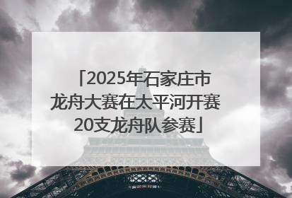 2025年石家庄市龙舟大赛在太平河开赛 20支龙舟队参赛