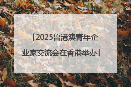 2025鲁港澳青年企业家交流会在香港举办