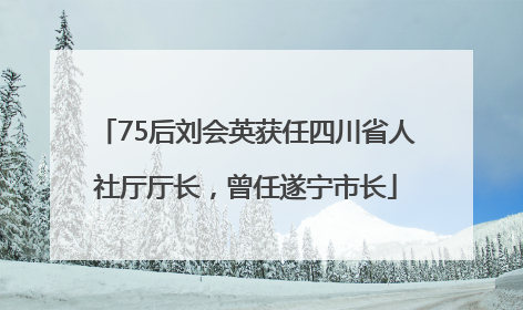 75后刘会英获任四川省人社厅厅长，曾任遂宁市长