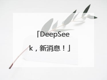 DeepSeek，新消息！